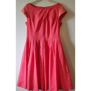 Ellen Tracy Sleeveless Cocktail Knee Length Dress Pink Size S $128 Retail
